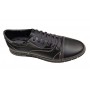 Pantofi barbati, casual din piele naturala, Negru, GKR67N